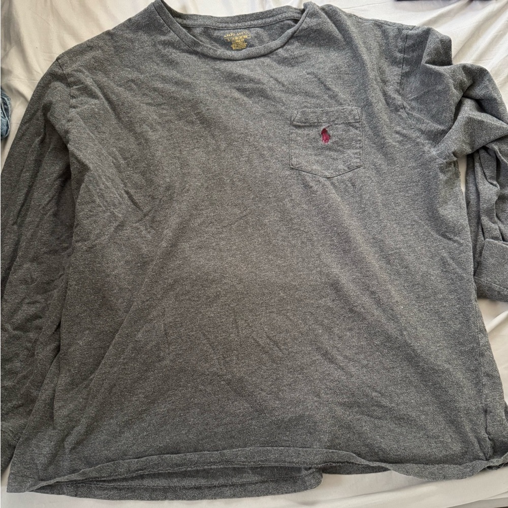 Long sleeve Men’s Gray Ralph Lauren Shirt. Make Me An Offer!